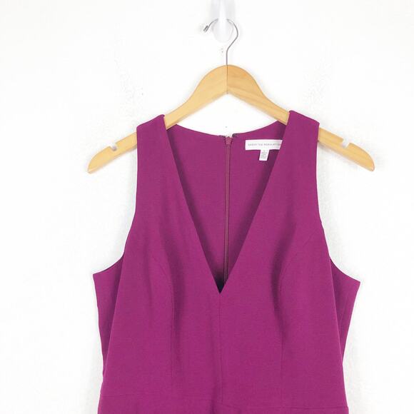 NWOT Dress The Population Catalina Fit & Flare Cocktail Dress Large Magenta Chic - Picture 4 of 13